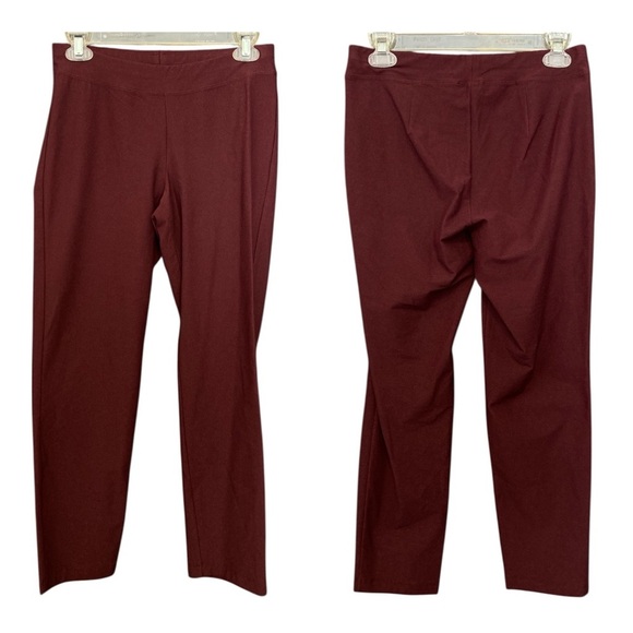 Eileen Fisher Women's Washable Crepe Pants in Burgundy - Picture 1 of 8